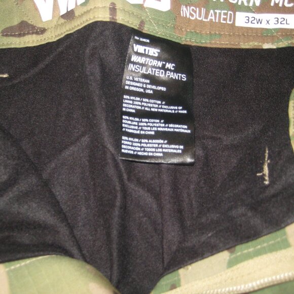 Viktos Wartorn MC Insulated Pant Microfleece Lined Multicam 32 Waist X 32 Inseam - Picture 5 of 7